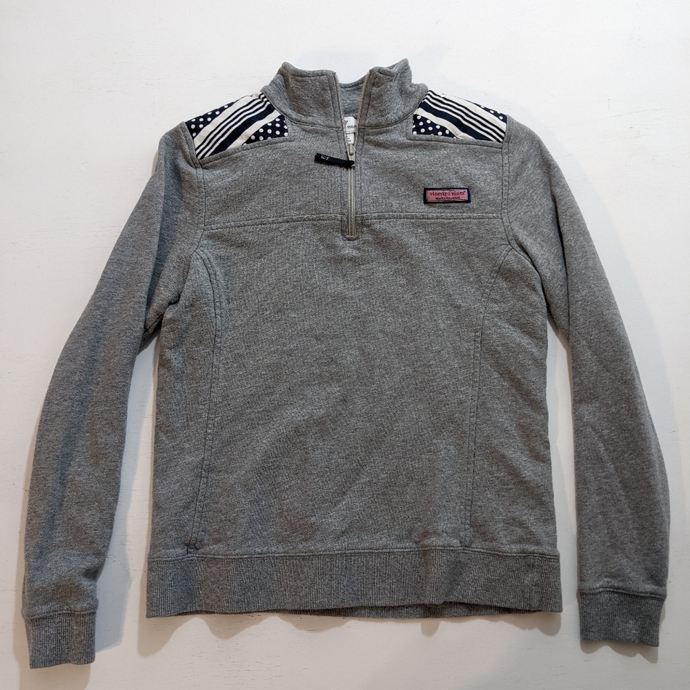 Vineyard Vines Women's 1/4 Zip Pullover Shep Shirt XS Stripes Polka Dot. - Picture 1 of 7
